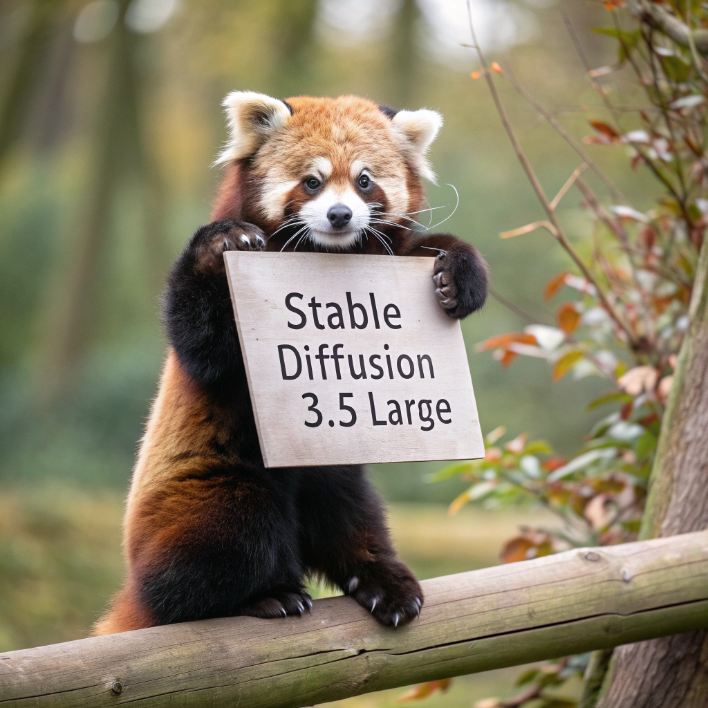 Stable Diffusion 3.5 Large of Red Panda AI